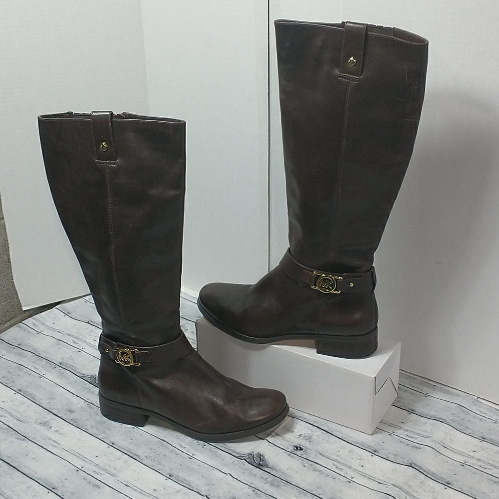 Michael Kors Dark Brown Riding Boots SZ 9.5M